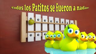 TODOS LOS PATITOS🎶  Xilófono canciones  SONGS ON XYLOPHONE Tutorial 🎶 [upl. by Jacobina396]