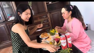 Hamilae Esari Manayo Dashain😂 Sabina lai mero aashirbaad😁Migsanglama vlogsfriendsfamily💝 [upl. by Enitnelav700]