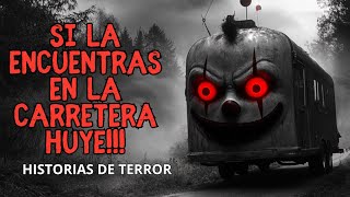 Historia de terror CAMION de PAYASOS en la CARRETERA ataca a TRAILERO [upl. by Atiuqet]