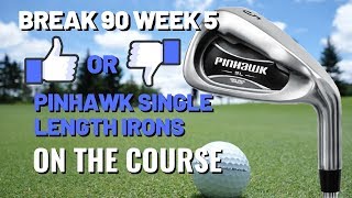 Break 90 Easy Challenge Week 5 Pinhawk One Length Irons on the Course [upl. by Artenal327]