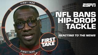 Reacting to NFL owners approving a ban on the swivel hipdrop tackle  First Take [upl. by Ahsiuqram]