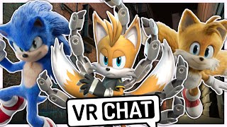 Movie Sonic and Movie Tails Meet Tails Nine In VRCHAT [upl. by Donnelly]