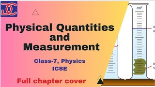 Class7 ICSE Physics Physical Quantities And Measurement 1 shot [upl. by Monika332]