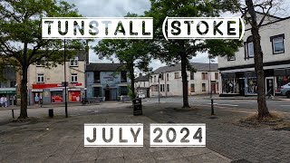 Tunstall Town Centre High Street Walk  Another Run Down Town In Stoke On Trent  July 2024 [upl. by Asusej]