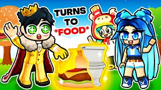 Everything I TOUCH turns into FOOD in Roblox Family [upl. by Brietta705]