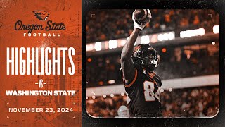 Oregon State Football Game Highlights Vs Washington State 112324 [upl. by Elberta]