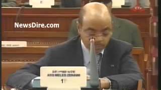 Meles Zenawi impromptu joke while answering a question during a Parliamentary session [upl. by Oleic261]