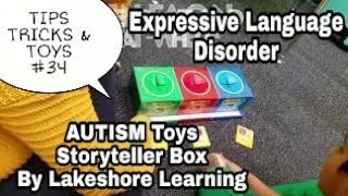 AUTISM Speech Storyteller Box  Tips Tricks Toys 34 WH Questions Expressive Language Disorder [upl. by Noxid]