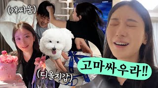 VLOG 임신 25주차 나홀로 부산행ㅣ 매일 싸우는 동생 부부  생일주간 선물 언박싱 [upl. by Sadie]