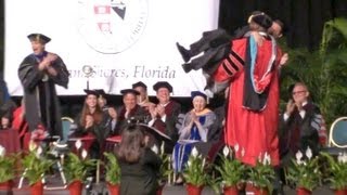 Shaq graduates from Barry University  Picks up his Professor in HD [upl. by Sapowith]