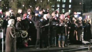 Mickleham Choral Society Carols in Trafalgar Square [upl. by Einafats261]