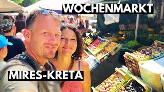 Wochenmarkt in Mires Kreta [upl. by Repip]