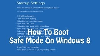 How to Boot into Safe Mode On Windows 8  81 [upl. by Naihs]