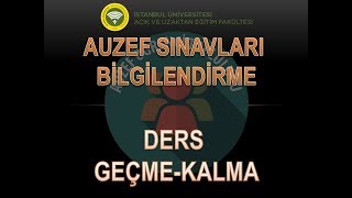 AUZEF Sınavları DERS geçmekalma [upl. by Culberson]