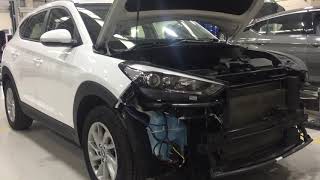 Hyundai Tucson 2015 onwards front bumper and headlight removal [upl. by Anikat]