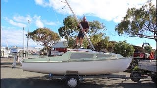 Rigging Launching amp Sailing a 21 foot trailer Yacht single handed  Nelson NZ [upl. by Duwalt]