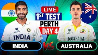 India vs Australia 1st Test Day 4  Live Cricket Match Today IND vs AUS Live Match Today livescore [upl. by Lleunamme]