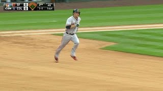 SFCOL Vogelsongs double notches Giants first hit [upl. by Enimzaj72]