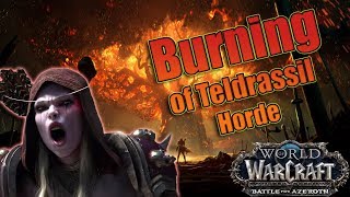 Battle for Azeroth  The Burning of Teldrassil Full Playthrough of Horde Version [upl. by Jesher]