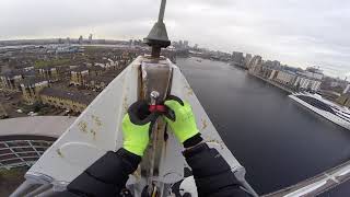 Rope Access Shackle Inspection 2 London  GoPro [upl. by Lekcim]