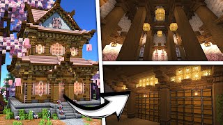 How to Build a Cherry Blossom Temple Interior  Minecraft 120 Tutorial [upl. by Hertberg]