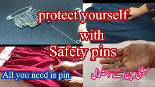 10 useful tips of Safety pins💫 Safety pins for Survival put a safety pin on your dress [upl. by Woodford288]