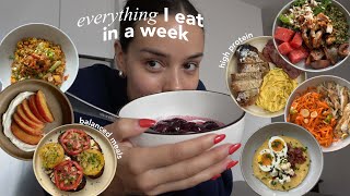 what I EAT in a busy week in NYC  high protein amp balanced recipes [upl. by Mirella628]