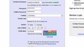 Como Inscribirse En YouTube  Como Registrarse En YouTube 2007 [upl. by Atilrahc618]