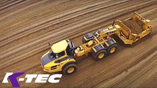 K Tec Self Loading Sand Volvo Floater Tires Demo [upl. by Einnob]