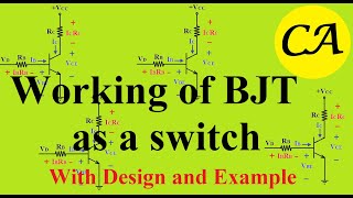 Operation of transistor as a switch [upl. by Waldack]