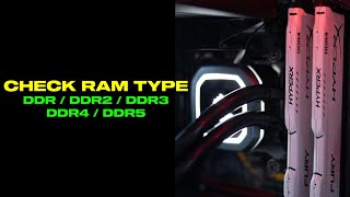 How To Check RAM Type DDR DDR2 DDR3 DDR4 DDR5 In Laptop Or Desktop PC [upl. by Vicki]