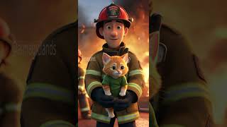 🔥 The Brave Cat Dad 🔥 Rescuing His Kitten from a Fire ❤️ cat cutecat aicat ai aicats story [upl. by Machutte]