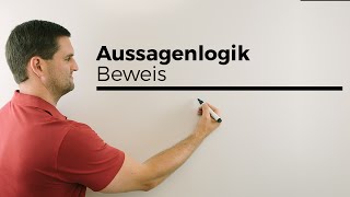 Aussagenlogik Beweis Konjunktion Disjunktion Äquivalenz Verneinung Implikation  Daniel Jung [upl. by Letney826]