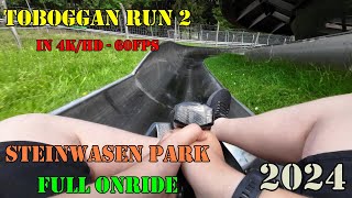 Toboggan run 2 Onride SteinwasenPark 2024 4KHD  60FPS [upl. by Haimrej]