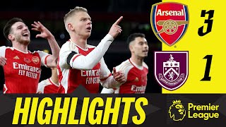 Zinchenko amp Saliba Cancel Out Brownhill Equaliser  HIGHLIGHTS  Arsenal 31 Burnley [upl. by Camilo]