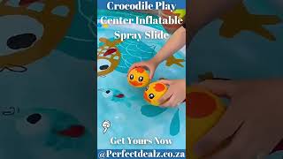 Crocodile Play Center Inflatable Spray Slide [upl. by Negris]