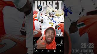 Georgia Tech UPSET NO4 Miami [upl. by Nina648]