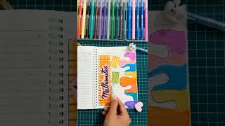 diy easy notebook designfrontpageborderdesign shortvideo [upl. by Akcinahs728]