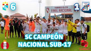 15122023 🏆⚽ TORNEO ELITE 🇵🇪 SPORTING CRISTAL CAMPEÓN NACIONAL  S CRISTAL 61 MANUCCI SUB 17 [upl. by Essirehs]