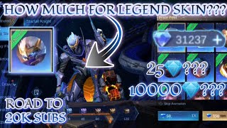 HOW MUCH 💎DIAMONDS FOR GRANGER LEGEND SKIN quotSTARFALL KNIGHTquot IN NEW SHINING STAR EVENT  MLBB [upl. by Illac459]