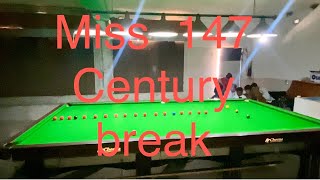 Snooker 147 Break miss nearly century [upl. by Nade]