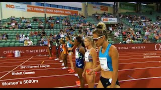 Womens 5000m Bislett Games Diamond League Bislett Stadium Oslo Norway July 1 2021 [upl. by Belicia]