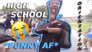 High School ORIENTATION VLOG funny [upl. by Novhaj623]