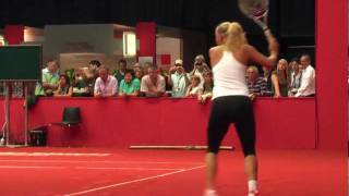 Caroline Wozniacki training session  Porsche Tennis Grand Prix 2011 [upl. by Anniahs]