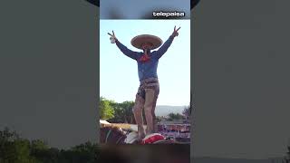 Charro Bailando Arriba Del Caballo  SOMBRERETE telepaisashorts [upl. by Hadley]