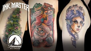 Best Christmas Tattoos on Ink Master 🎄🎅🏻 [upl. by Natsirc]