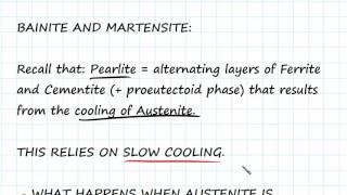 Pearlite Bainite and Martensite  Engineering Materials [upl. by Cale]