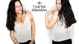 CROP TOP débardeur au crochet super facile et rapide [upl. by Lynnworth]