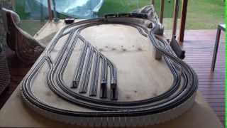 8 x 4 HO Model train layout with flyover Part 2 [upl. by Behl]