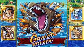 Grand Voyage  Sea Monster LVL3 RED Luffy Destruction [upl. by Levania995]